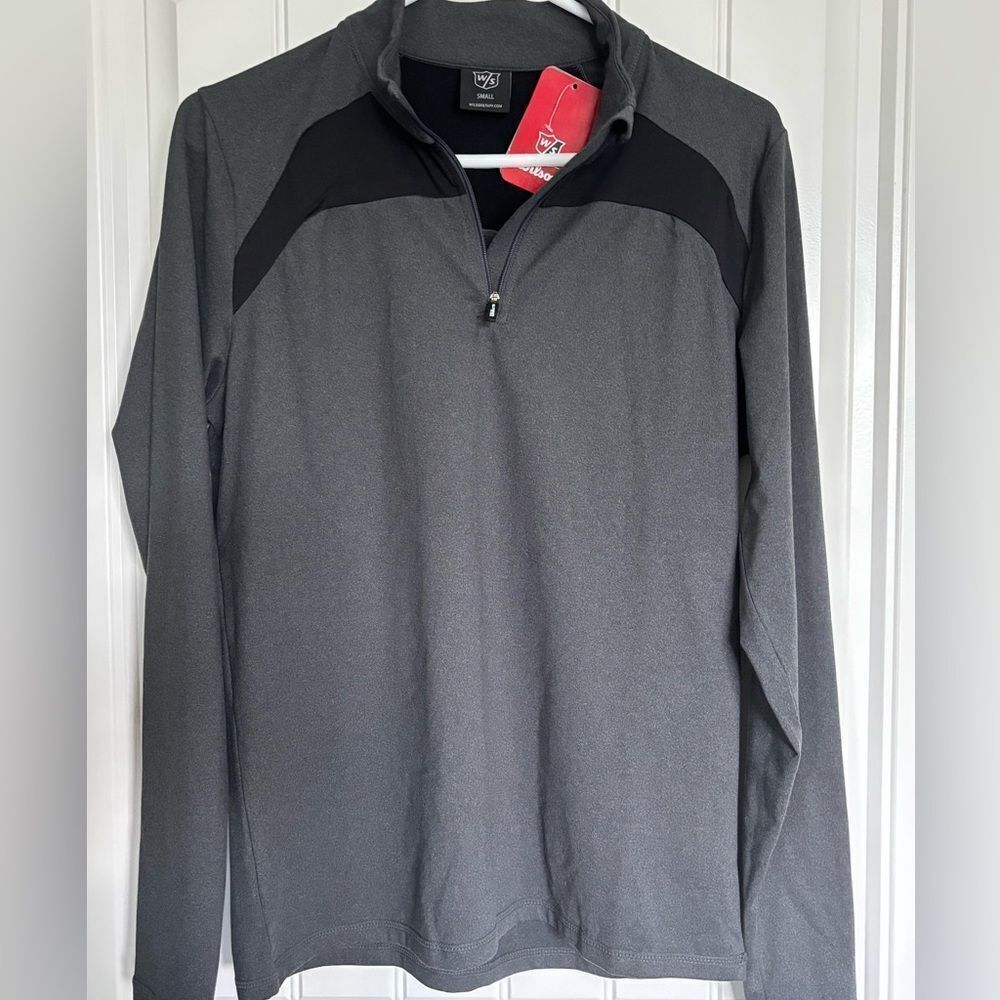 NWT Wilson Charcoal and Black 1/4 Zip Sports Pullover